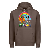 Coffee cn the amazing world of gumball & darwin rainbow portrait pullover hoo Premium Hoodie - linhVisuals