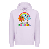 Lilac cn the amazing world of gumball & darwin rainbow portrait pullover hoo Premium Hoodie - linhVisuals