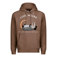 Chestnut funny opossum possum tee live weird fake your death t shirt Premium Hoodie - linhVisuals