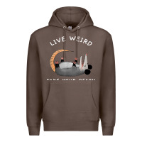 Coffee funny opossum possum tee live weird fake your death t shirt Premium Hoodie - linhVisuals
