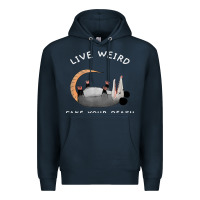 Navy funny opossum possum tee live weird fake your death t shirt Premium Hoodie - linhVisuals