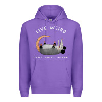 Purple funny opossum possum tee live weird fake your death t shirt Premium Hoodie - linhVisuals