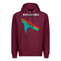 Burgundy boys like girls [tb] Premium Hoodie - linhVisuals