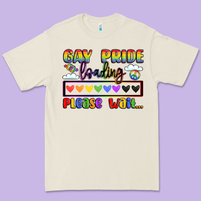 Gay Pride Loading Please Wait Premium Tee Designed By Lillyallendesigns