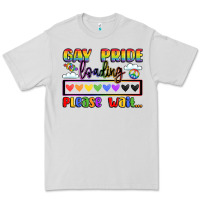 Dove Grey gay pride loading please wait Premium Tee - LillyAllenDesigns