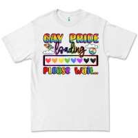 White gay pride loading please wait Premium Tee - LillyAllenDesigns