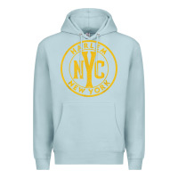 Blue Mist harlem new york nyc vintage sign distressed amber print t shirt Premium Hoodie - linhVisuals