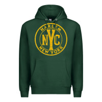 Sports Green harlem new york nyc vintage sign distressed amber print t shirt Premium Hoodie - linhVisuals