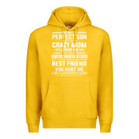 Lemon i'm not a perfect son but my crazy mom loves me mother's day t shirt Premium Hoodie - linhVisuals