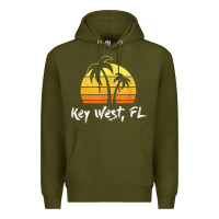 Army Green retro key west t shirt florida beach shirt Premium Hoodie - linhVisuals