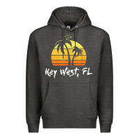 Charcoal Heather retro key west t shirt florida beach shirt Premium Hoodie - linhVisuals