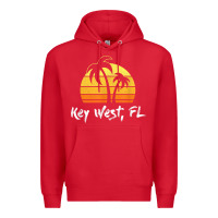 Red retro key west t shirt florida beach shirt Premium Hoodie - linhVisuals