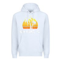 White retro key west t shirt florida beach shirt Premium Hoodie - linhVisuals