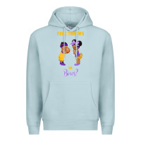 Blue Mist free throws or bows basketball baby gender reveal t shirt Premium Hoodie - linhVisuals