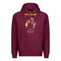 Burgundy free throws or bows basketball baby gender reveal t shirt Premium Hoodie - linhVisuals