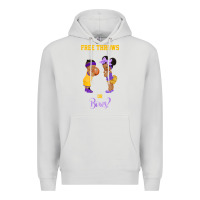 Dove Grey free throws or bows basketball baby gender reveal t shirt Premium Hoodie - linhVisuals