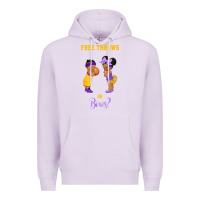 Lilac free throws or bows basketball baby gender reveal t shirt Premium Hoodie - linhVisuals