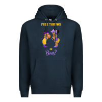 Navy free throws or bows basketball baby gender reveal t shirt Premium Hoodie - linhVisuals