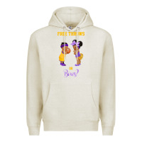 Oatmeal Heather free throws or bows basketball baby gender reveal t shirt Premium Hoodie - linhVisuals