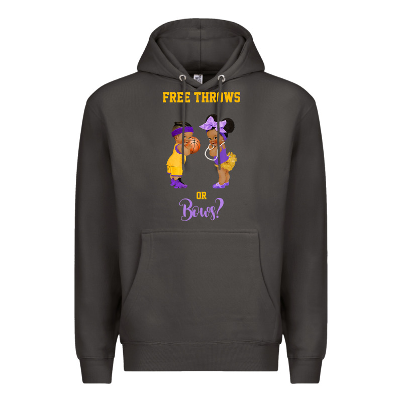 Free Throws Or Bows Basketball Baby Gender Reveal T Shirt Premium Hoodie by linhVisuals | Teevron