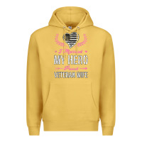 Antique Gold i married my hero proud veteran wife usa military husband t shirt Premium Hoodie - linhVisuals