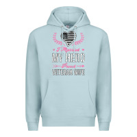 Blue Mist i married my hero proud veteran wife usa military husband t shirt Premium Hoodie - linhVisuals