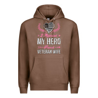 Chestnut i married my hero proud veteran wife usa military husband t shirt Premium Hoodie - linhVisuals