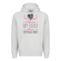 Dove Grey i married my hero proud veteran wife usa military husband t shirt Premium Hoodie - linhVisuals
