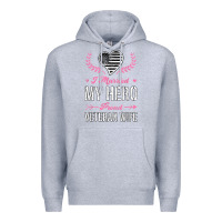 Heather Grey i married my hero proud veteran wife usa military husband t shirt Premium Hoodie - linhVisuals