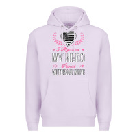 Lilac i married my hero proud veteran wife usa military husband t shirt Premium Hoodie - linhVisuals