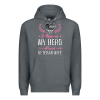 I Married My Hero Proud Veteran Wife Usa Military Husband T Shirt Premium Hoodie | Teevron