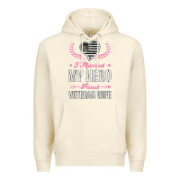 Sandshell i married my hero proud veteran wife usa military husband t shirt Premium Hoodie - linhVisuals