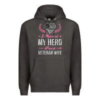 Smoke i married my hero proud veteran wife usa military husband t shirt Premium Hoodie - linhVisuals