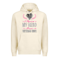 Tofu i married my hero proud veteran wife usa military husband t shirt Premium Hoodie - linhVisuals