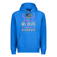 True Royal i married my hero proud veteran wife usa military husband t shirt Premium Hoodie - linhVisuals