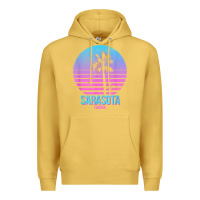 Antique Gold sarasota florida vintage retro palm tree t shirt Premium Hoodie - linhVisuals
