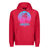 Cardinal sarasota florida vintage retro palm tree t shirt Premium Hoodie - linhVisuals