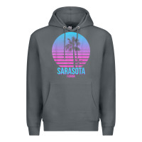 Rock sarasota florida vintage retro palm tree t shirt Premium Hoodie - linhVisuals