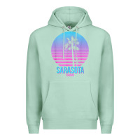 Seafoam sarasota florida vintage retro palm tree t shirt Premium Hoodie - linhVisuals