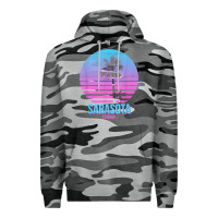 Slate Camo sarasota florida vintage retro palm tree t shirt Premium Hoodie - linhVisuals