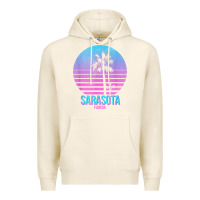 Tofu sarasota florida vintage retro palm tree t shirt Premium Hoodie - linhVisuals