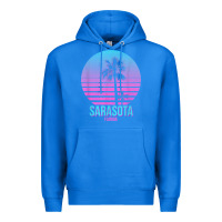 True Royal sarasota florida vintage retro palm tree t shirt Premium Hoodie - linhVisuals