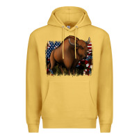Antique Gold American Bison Premium Hoodie - Jasminsmagicworld
