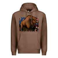 Chestnut American Bison Premium Hoodie - Jasminsmagicworld