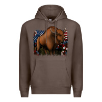 Coffee American Bison Premium Hoodie - Jasminsmagicworld