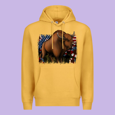 American Bison Premium Hoodie Designed By Jasminsmagicworld