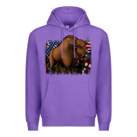 Purple American Bison Premium Hoodie - Jasminsmagicworld