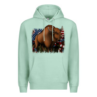 Seafoam American Bison Premium Hoodie - Jasminsmagicworld