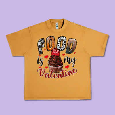 Food İs My Valentine Urban Heavy Tee Designed By Sublimationcraftshop