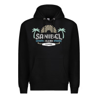 Black sanibel island retro style florida t shirt Premium Hoodie - linhVisuals